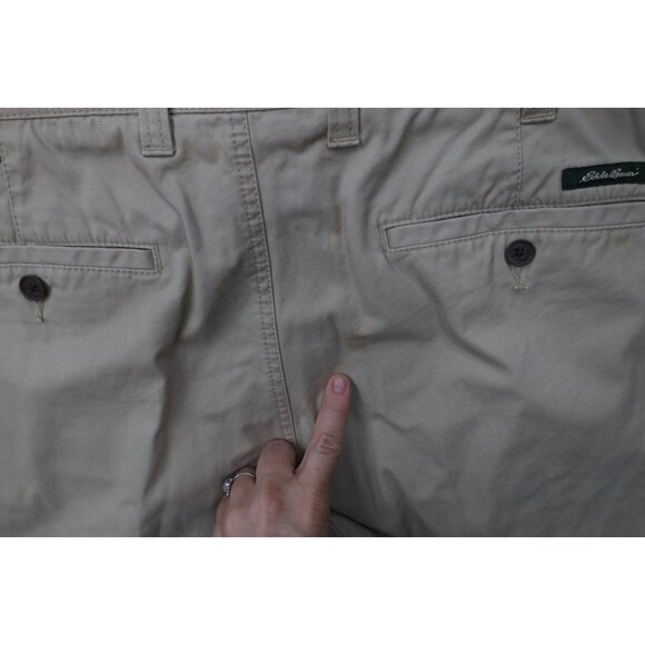 Deadstock Vtg Eddie Bauer Mens 36x32 Classic Fit Pleated Wide Leg Chino Pants - Picture 15 of 16